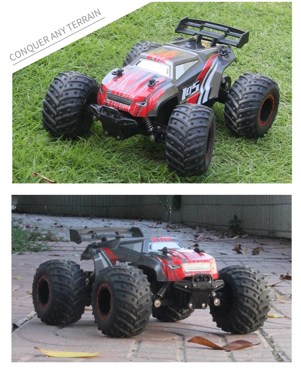 1:18 Remote Control Car 25KM/h with Led Lights 2.4G Inductor RC Off-Road Cars High Speed Brushless Motor Children Toys