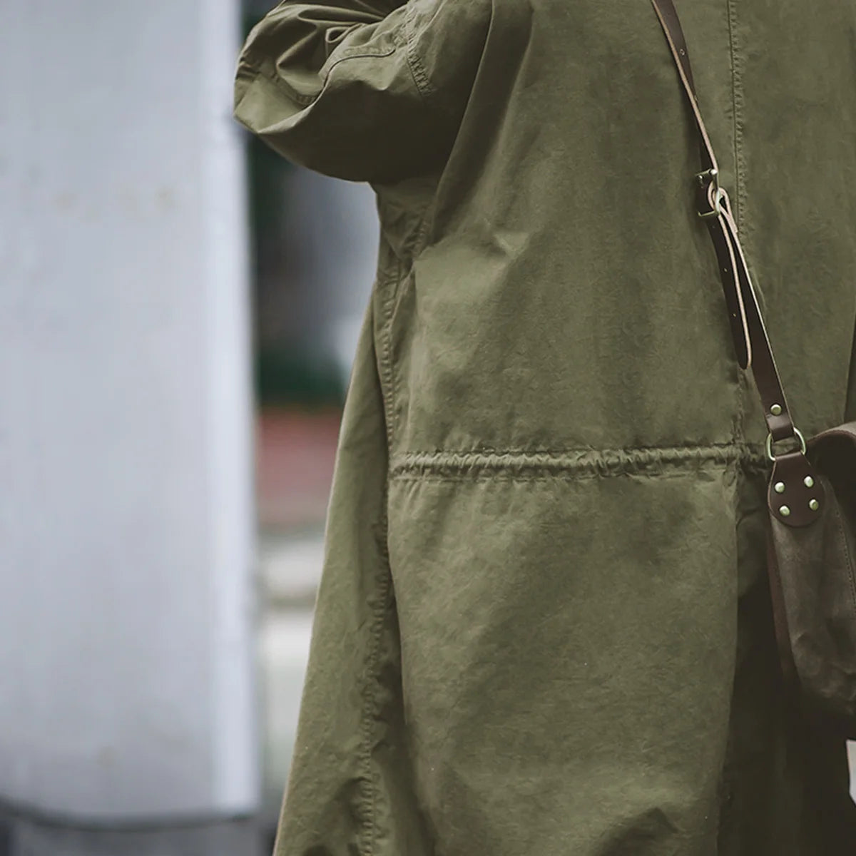 MADEN Men’s Vintage M65 Fishtail Trench Coat