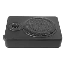 8" Low-Profile Amplified Subwoofer System, Under Seat Powered Subwoofer Active Hideaway Car Truck Sub, Built-in Amplifier, Remo