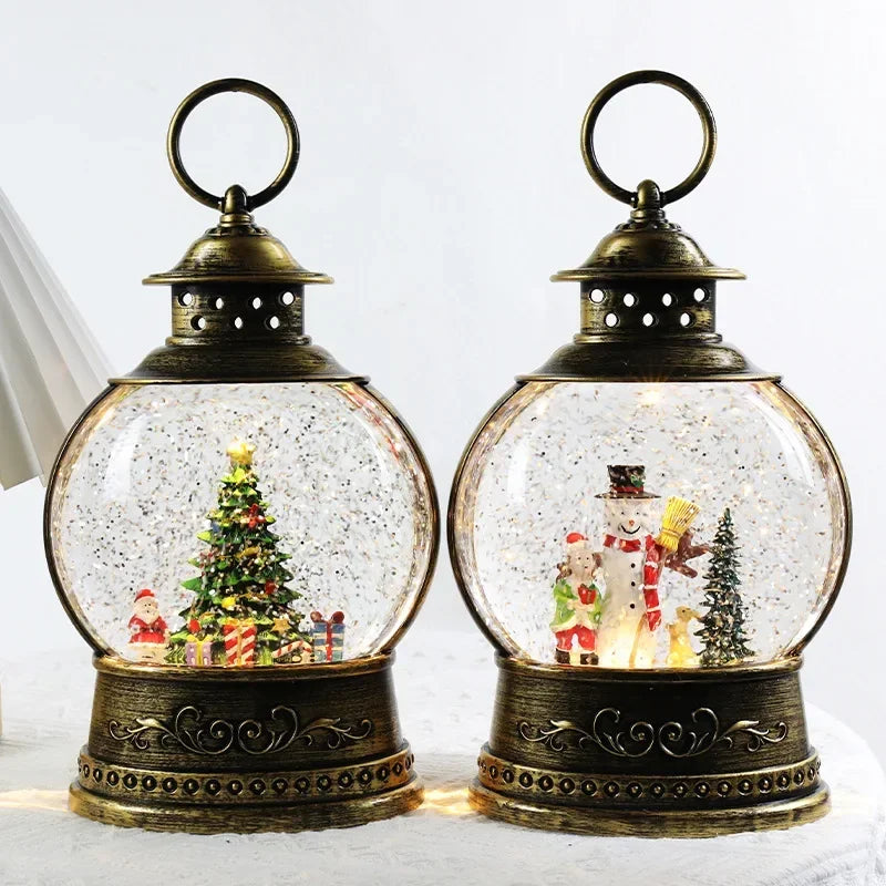 Christmas Crystal Ball Ornament – Santa, Tree & Snowman Designs
