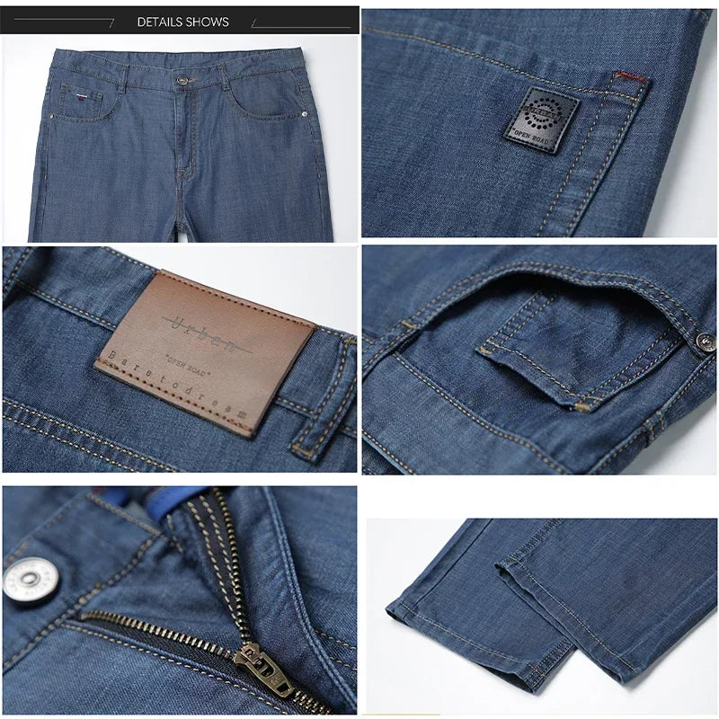 TFETTERS Men’s Straight-Leg Jeans – Black or Blue