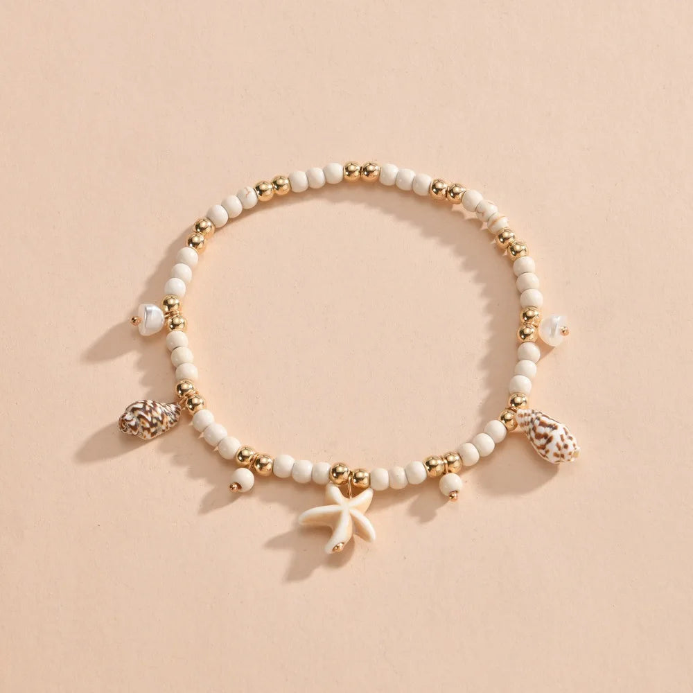 Women’s Layered Charm Rope Anklet