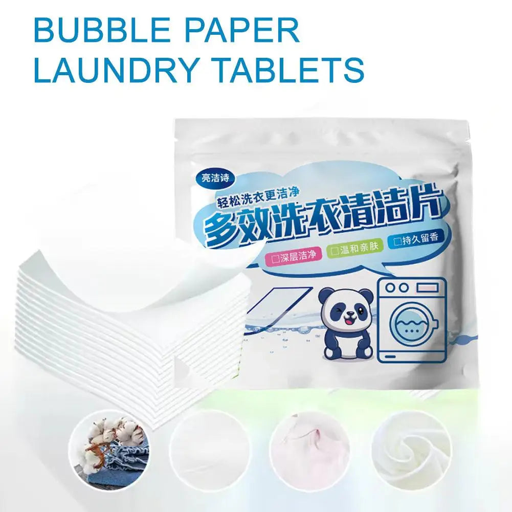 Detergent For Washing Machines Laundry Tablets Underwear Children's Clothing Laundry Soap Bubble Paper Clothing Cleaning Tools