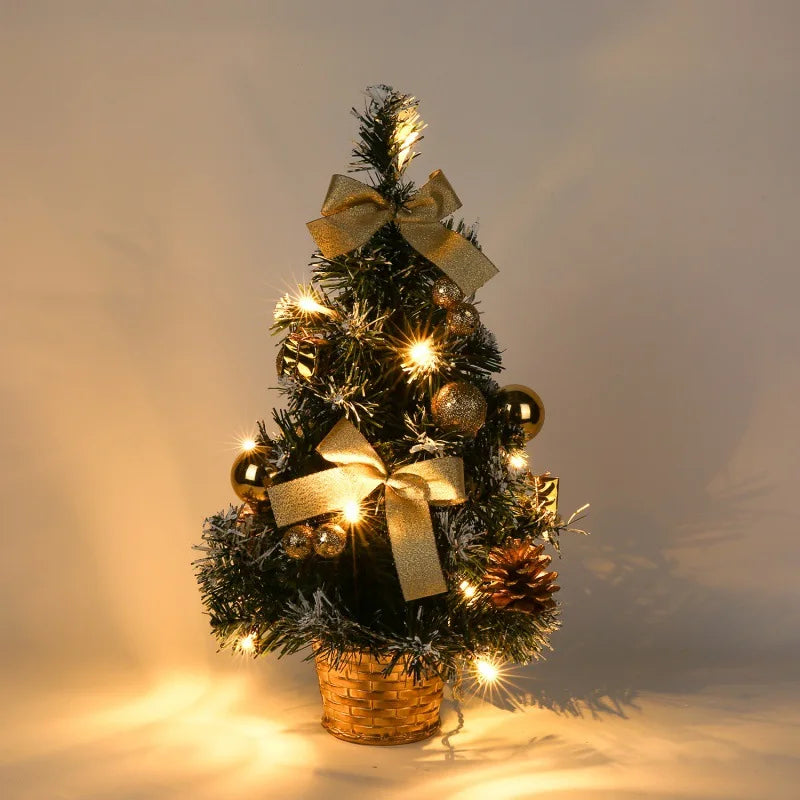 Mini Artificial Christmas Tree – 20/30/40 cm, Lighted & Unlighted Options