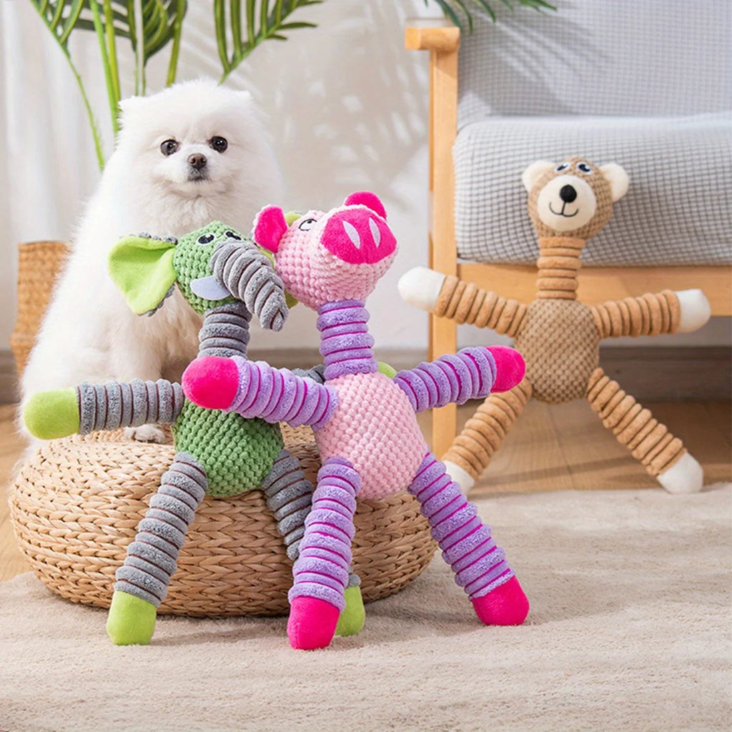 Plush Animal Dog Toy for Small & Medium Dogs