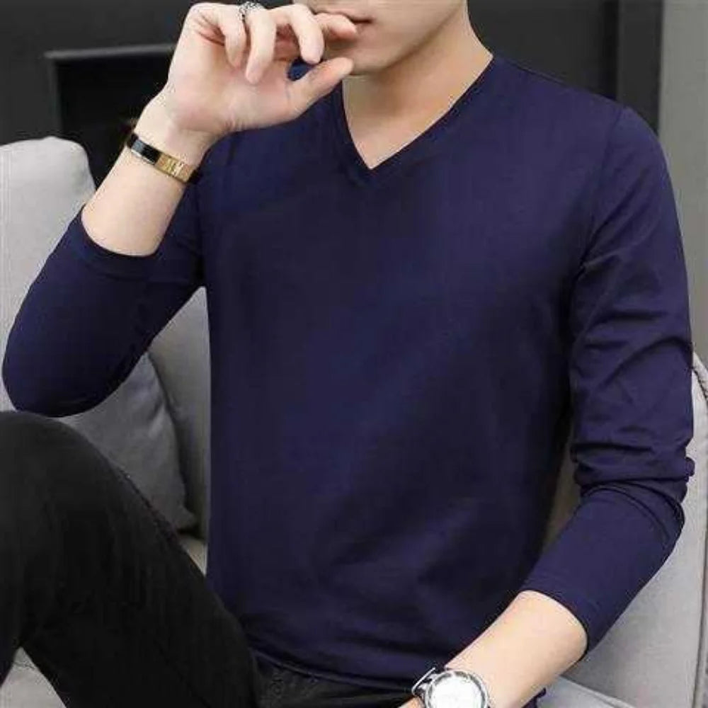 Men’s Long-Sleeve Performance T-Shirt – Crew & V-Neck Options