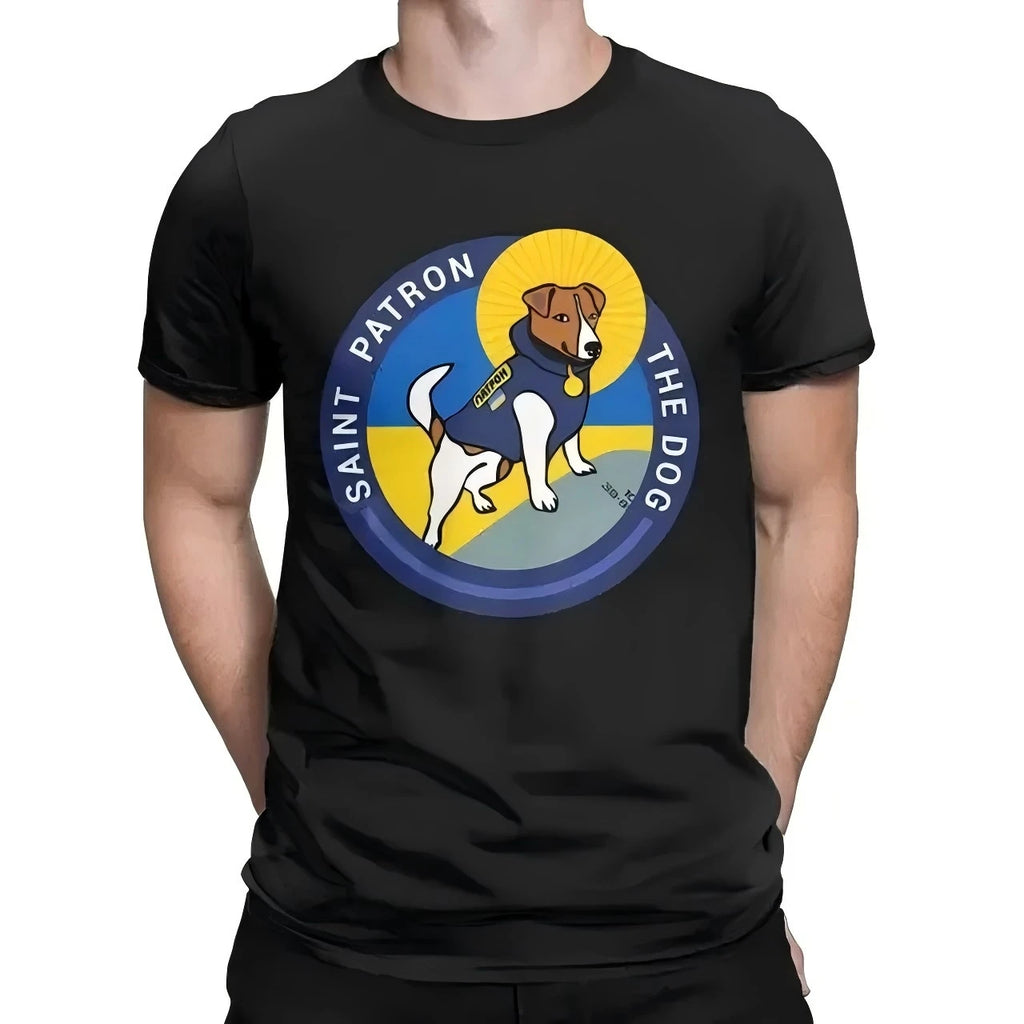Camiseta gráfica con estampado de perro para hombre