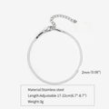 3mm Stainless Steel Flat Chain Bracelet
