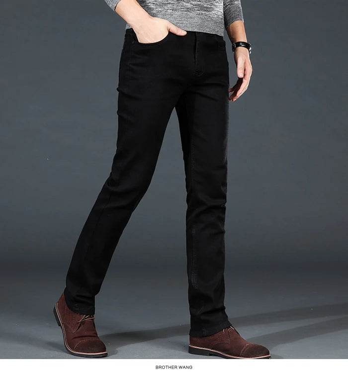 Men’s Black Straight-Leg Denim Jeans