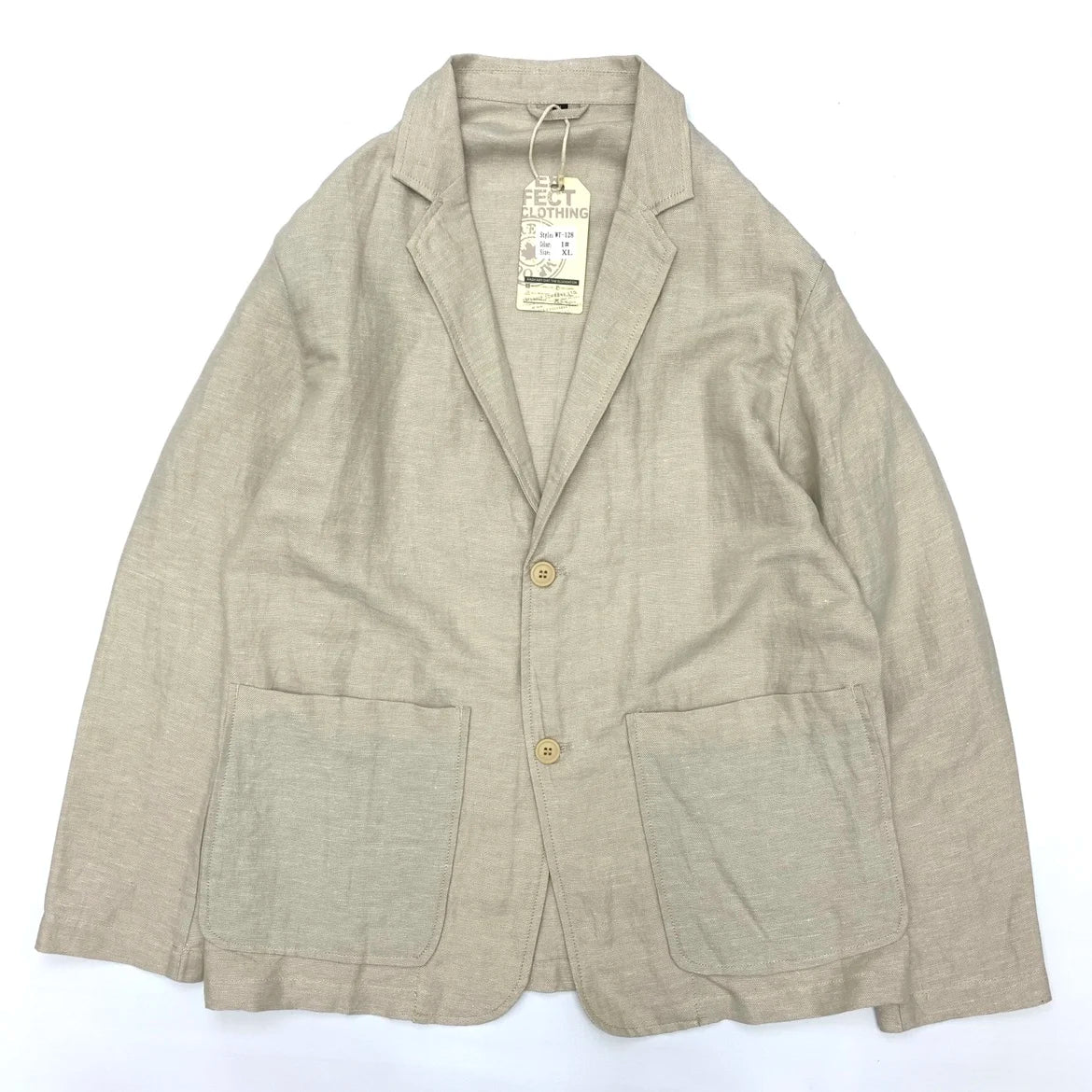 Men’s Japanese-Style Cotton-Linen Suit Jacket
