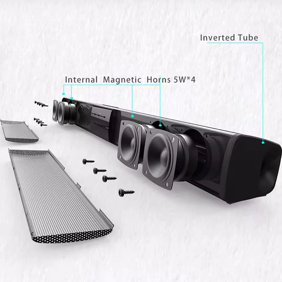 Wireless Subwoofer Soundbar For TV Bluetooth Speaker Sound Bar Box Music Radio FM Big Bocina Bass Blootooth Caixa De Som Coluna