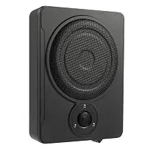 8" Low-Profile Amplified Subwoofer System, Under Seat Powered Subwoofer Active Hideaway Car Truck Sub, Built-in Amplifier, Remo