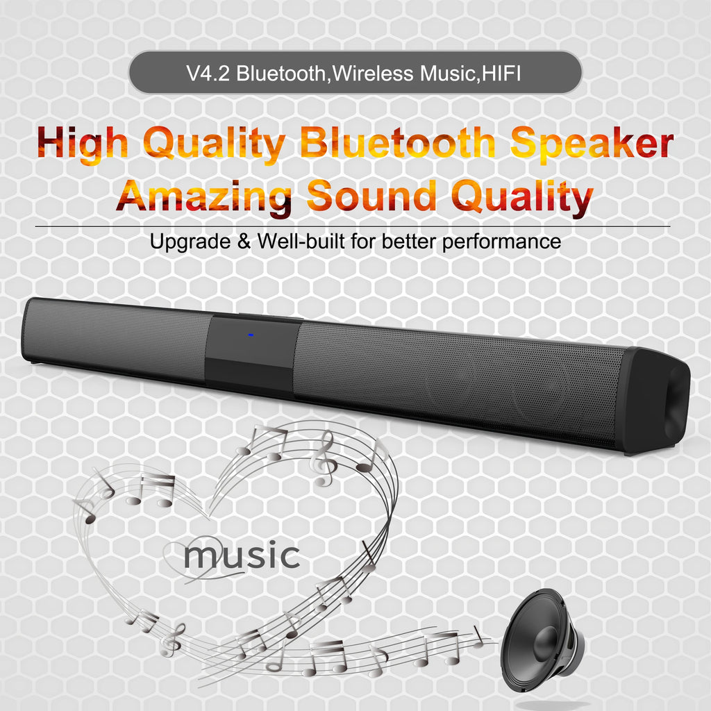 Wireless Subwoofer Soundbar For TV Bluetooth Speaker Sound Bar Box Music Radio FM Big Bocina Bass Blootooth Caixa De Som Coluna