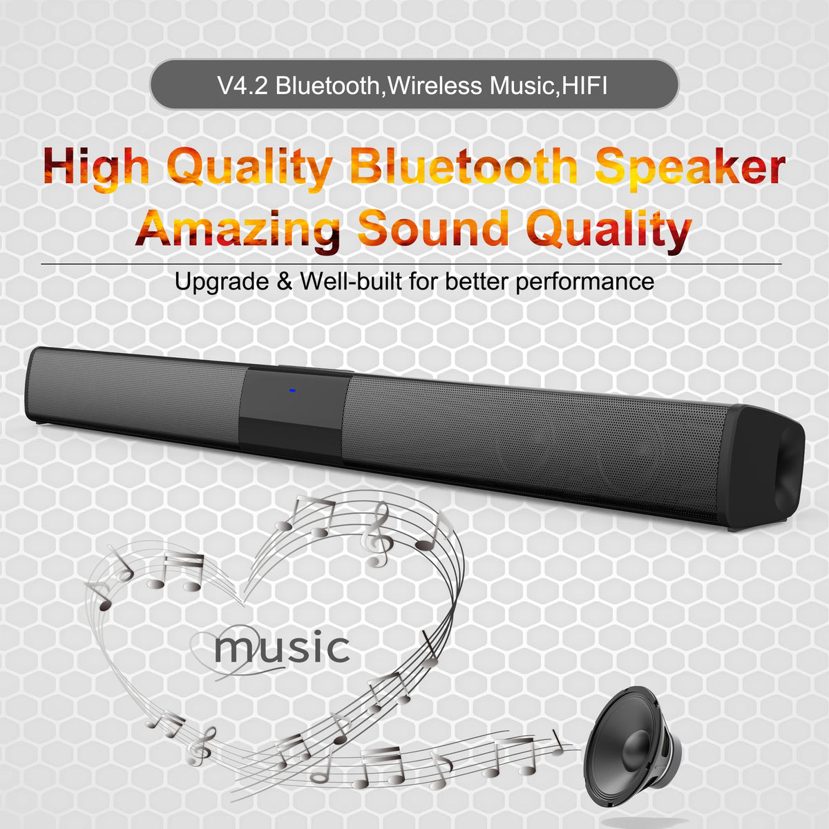 Wireless Subwoofer Soundbar For TV Bluetooth Speaker Sound Bar Box Music Radio FM Big Bocina Bass Blootooth Caixa De Som Coluna