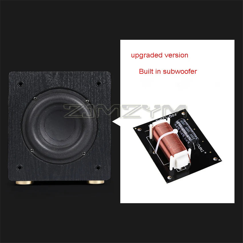 6.5-inch Large Magnetic Steel Subwoofer With Ultra-low Frequency And Passive Subwoofer 2.1 5.1 Home Theater Wooden Sound System