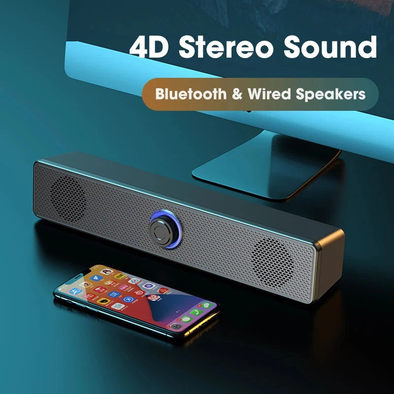 Bluetooth Soundbar for PC, TV & Laptop