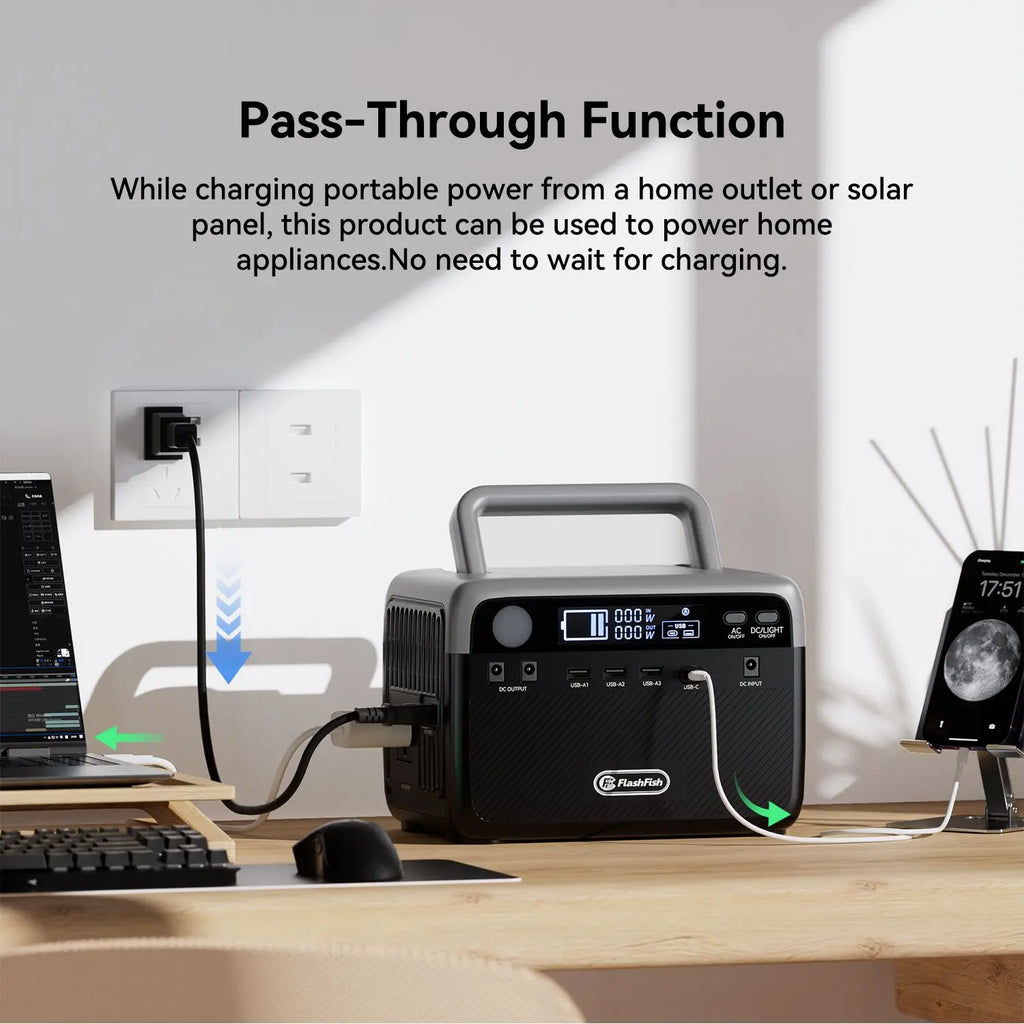300W LiFePO4 Portable Power Station with MPPT