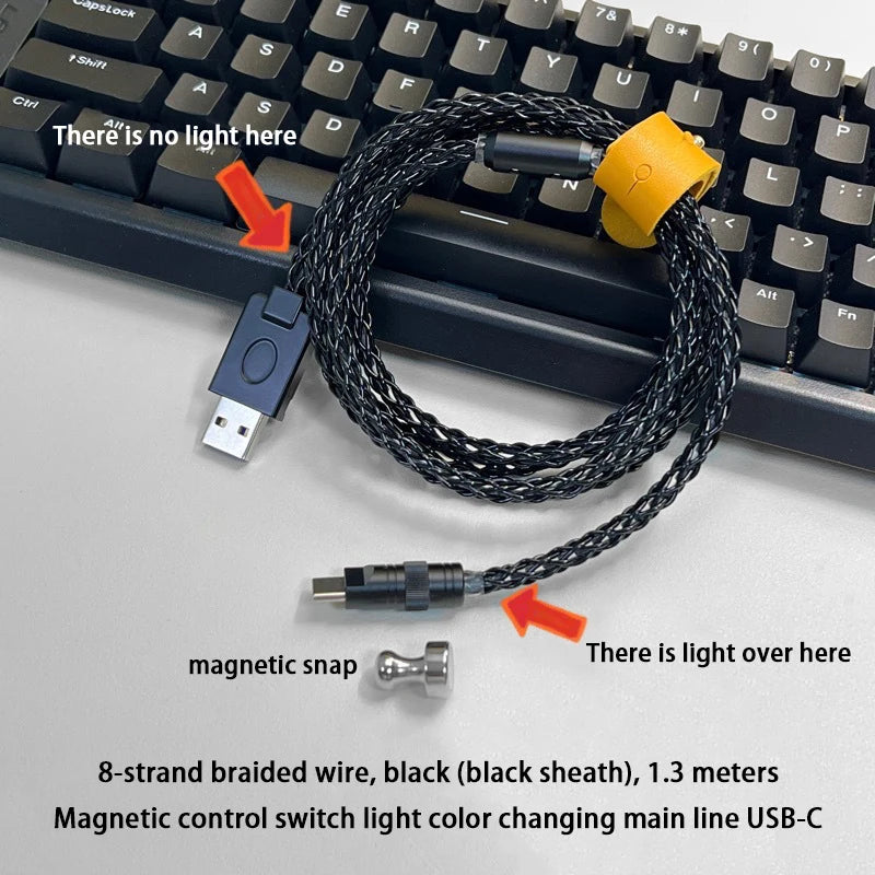 Magnetic Single-Crystal Copper Keyboard Cable