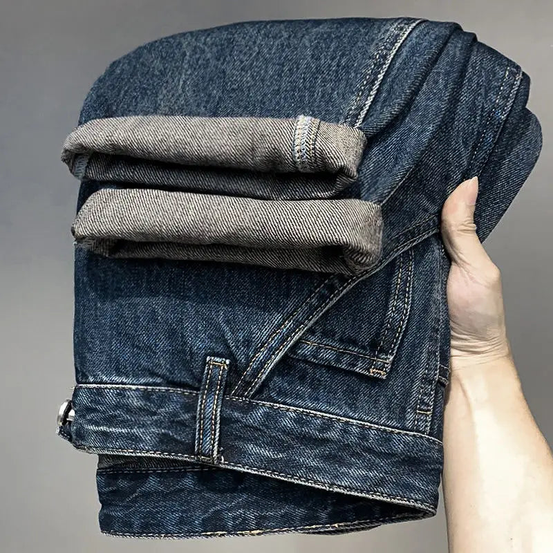 Men’s Japanese-Style Denim Cargo Pants