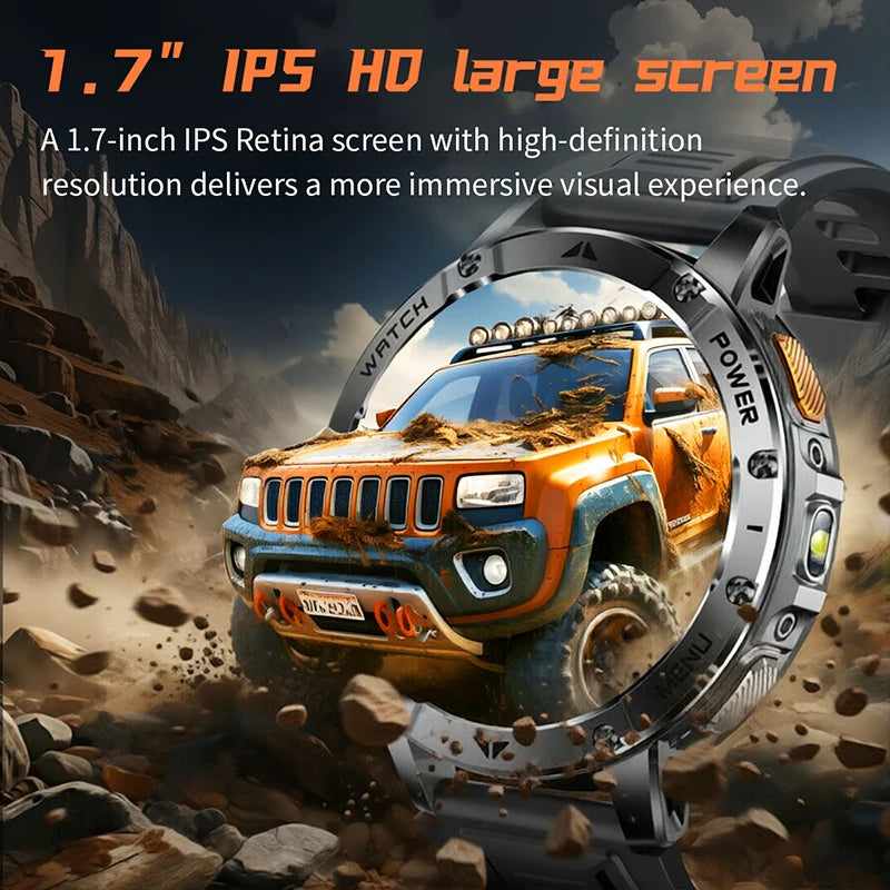 1.7-Inch IPX8 Smart Watch with SOS & Calling