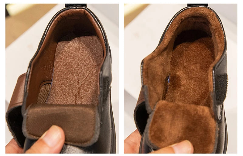 Zapatos de vestir escolares de piel negros para niño