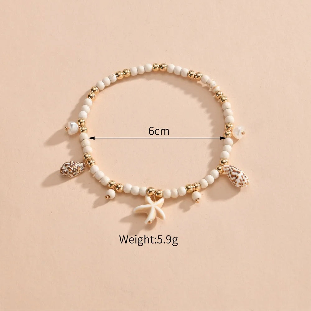 Women’s Layered Charm Rope Anklet