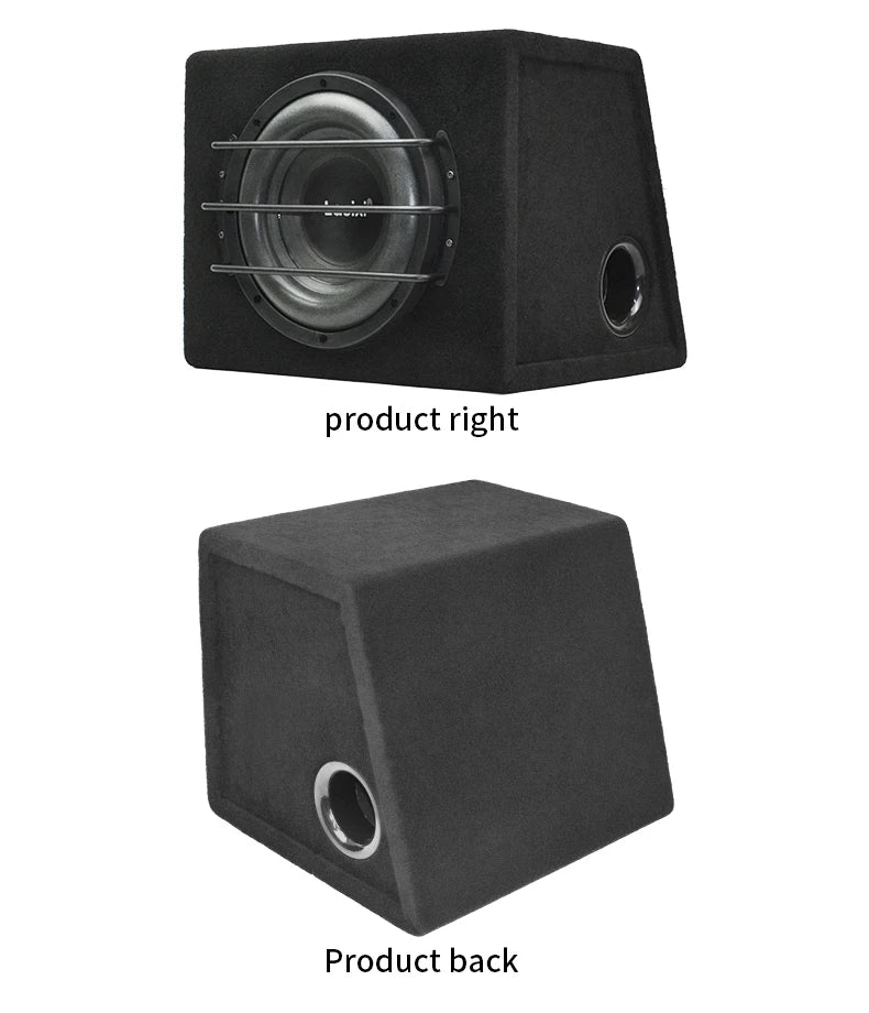 Peak 800W car subwoofer with active built-in amplifier, stunning heavy bass, car trunk subwoofer with high power