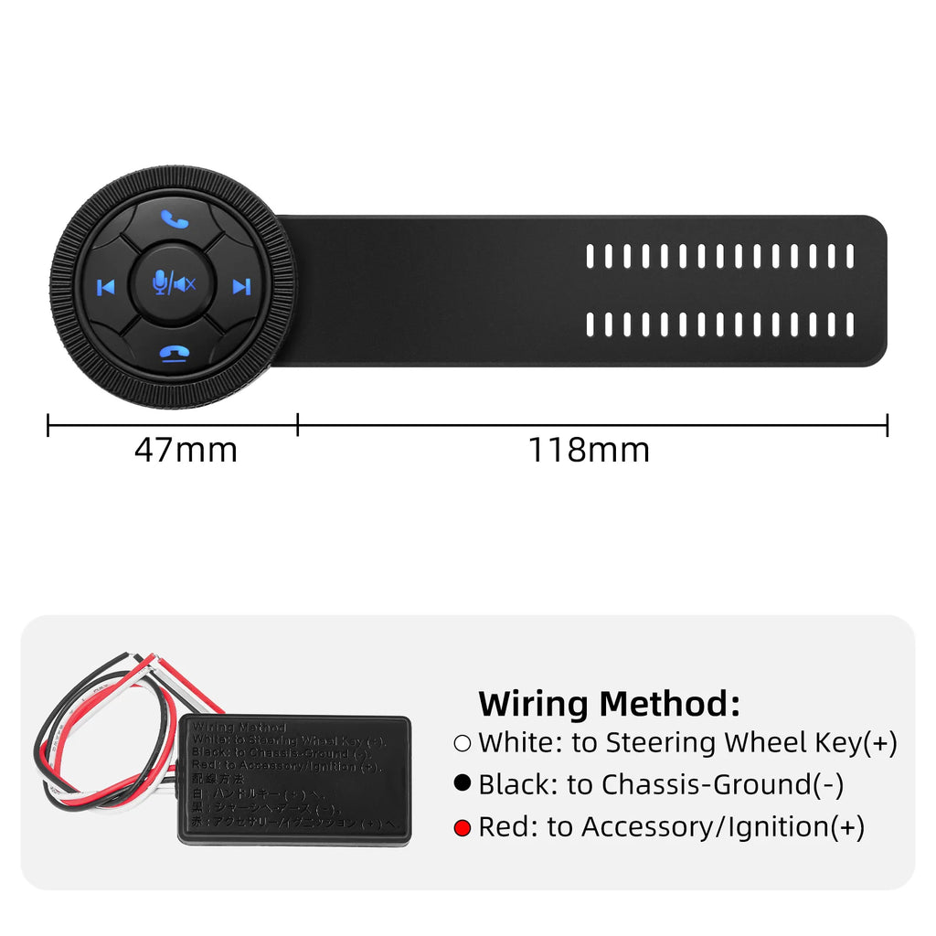Auto Wireless Steering Wheel Control Buttons 6 Keys Handle Remote Controller for Android Radio DVD GPS Multimedia Command Cars