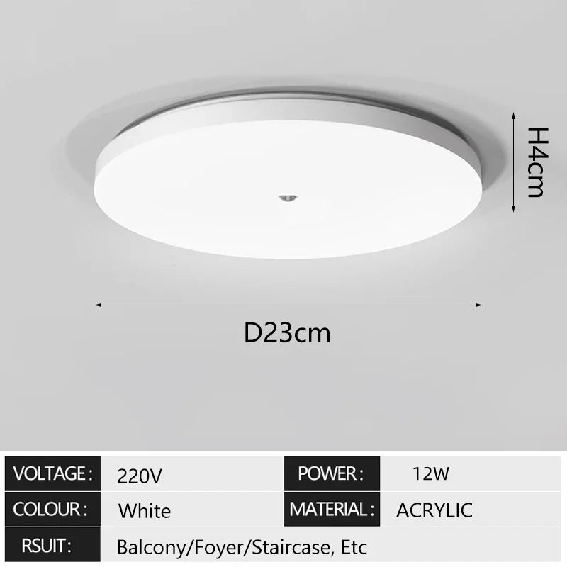 White LED Ceiling Light with Motion Sensor