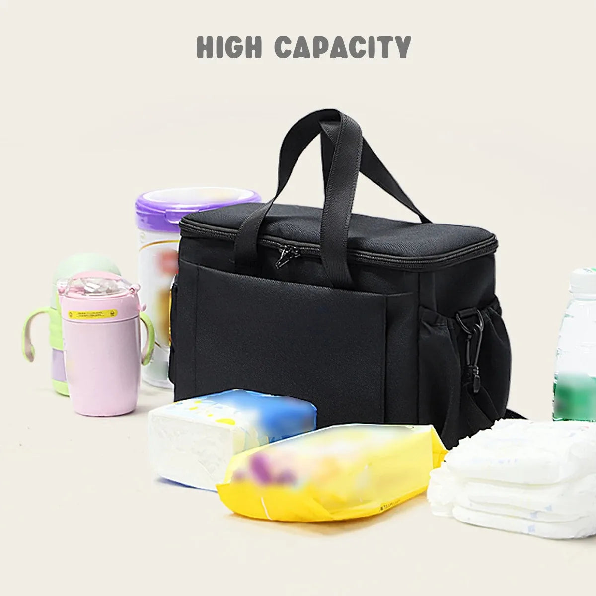 Large-Capacity Baby Stroller Organizer Bag