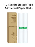 PeriPage 100 Pages Folded A4 Thermal Printer Paper for Long-lasting, 8.5 x 11 Inch for A40 Printer PocketJet HPRT MT800/MT800Q