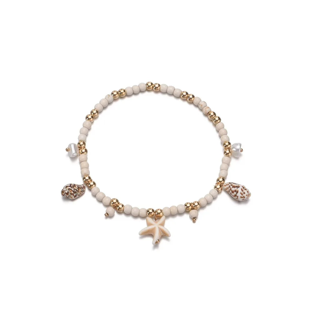 Women’s Layered Charm Rope Anklet