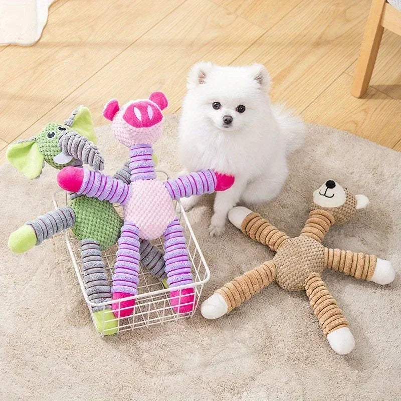 Plush Animal Dog Toy for Small & Medium Dogs