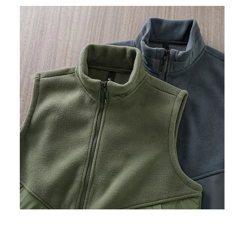 DUKEEN Men’s Stand-Collar Zip Vest
