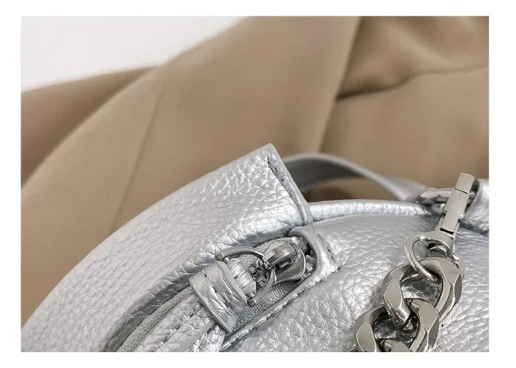 Bolso bandolera de mujer en piel sintética con correa ancha