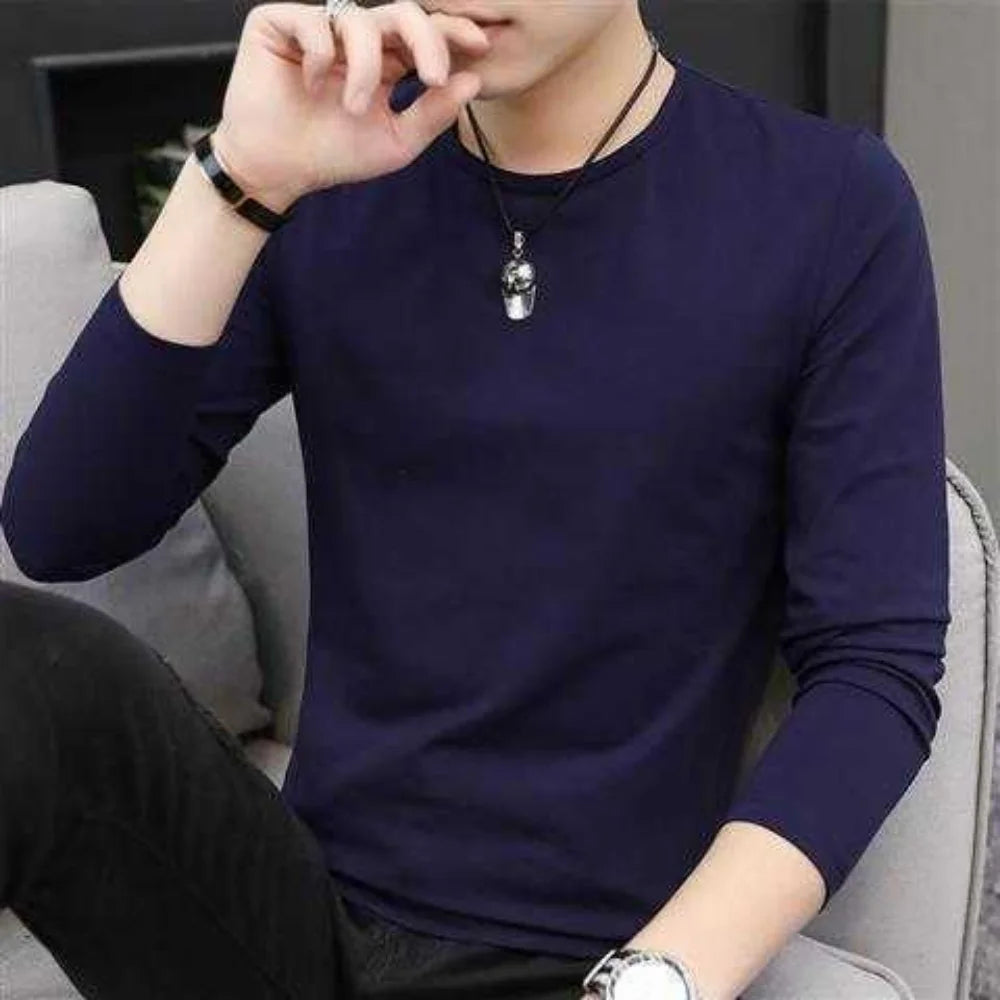 Men’s Long-Sleeve Performance T-Shirt – Crew & V-Neck Options
