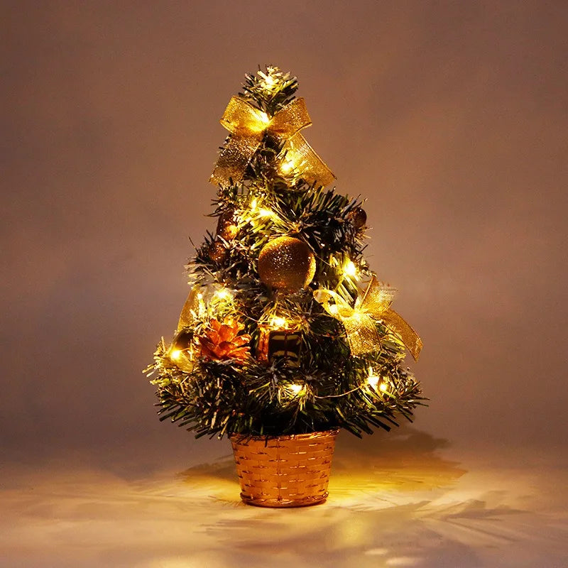 Christmas Tree Decorations Children DIY Handicraft Home Bedroom Party 20/30/40cm Artificial Christmas Tree 2023 New Year Gift