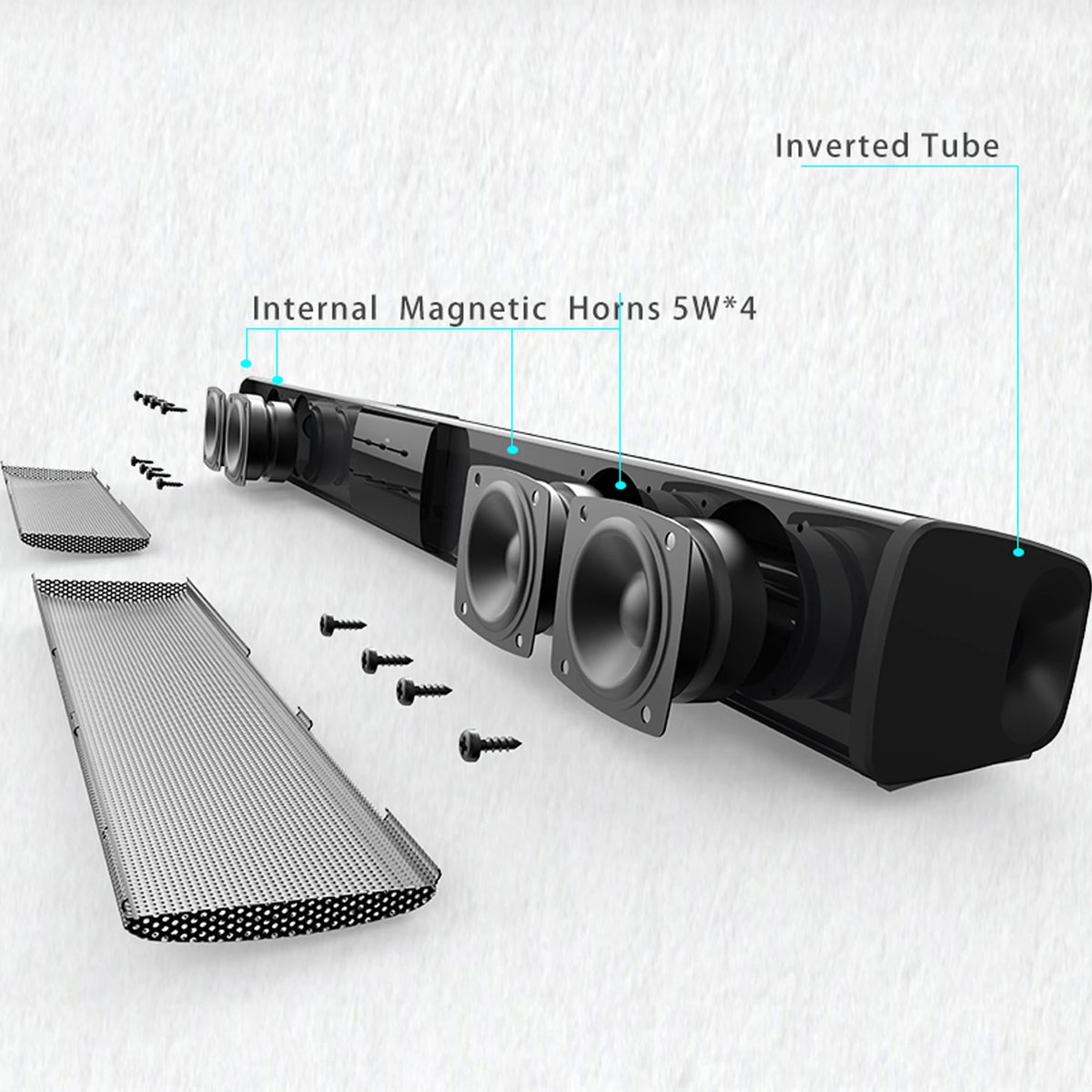 Wireless Subwoofer Soundbar For TV Bluetooth Speaker Sound Bar Box Music Radio FM Big Bocina Bass Blootooth Caixa De Som Coluna