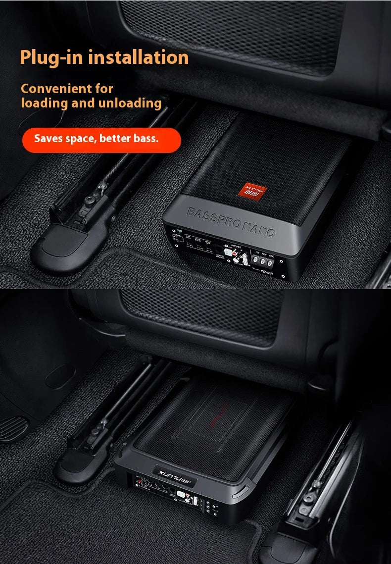 Car Audio Car Subwoofer Active Ultra-thin Seat Heavy Bass Sound System Amplified Subwoofer Loud Car Audio System Modify