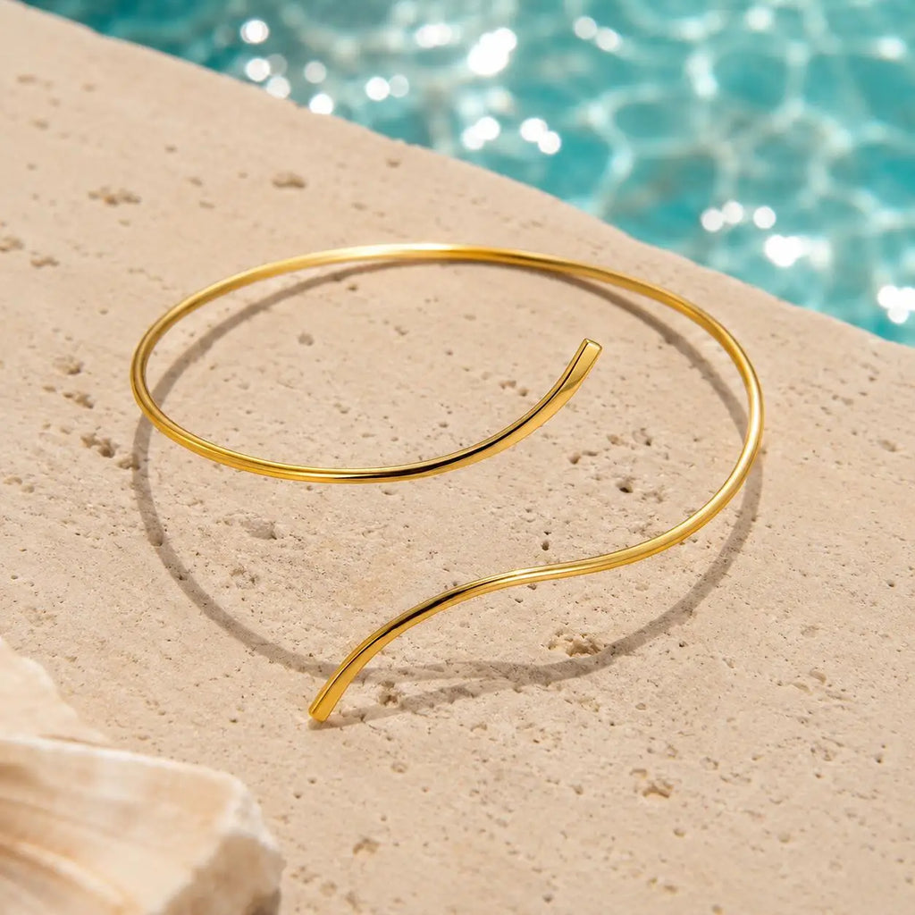 Women’s Gold-Plated Open Cuff Anklet