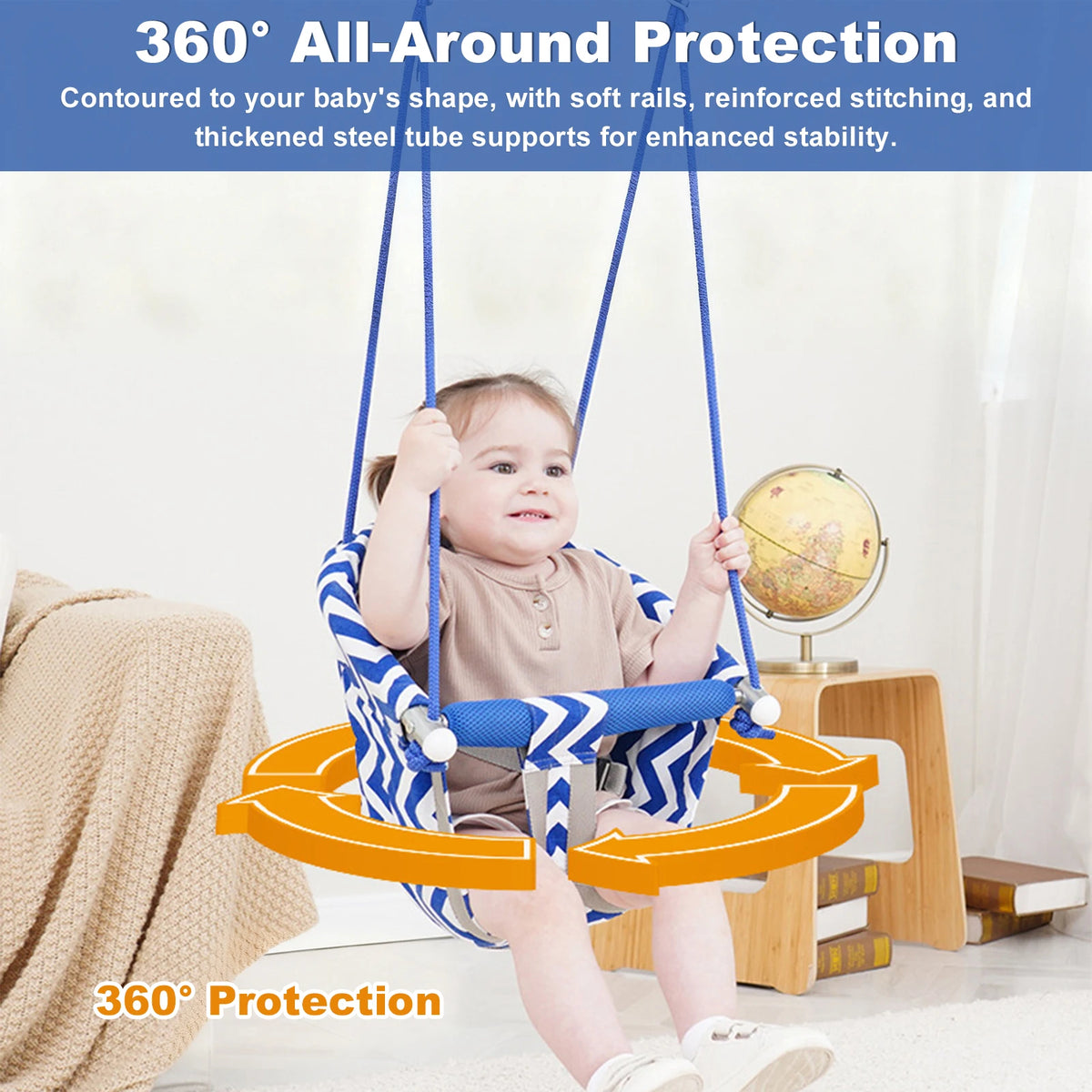 Adjustable High-Back Toddler Bucket Swing