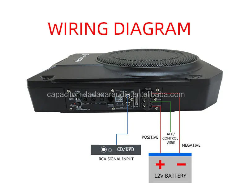 top QP-10B 10inch Car Audio Active Subwoofer Car Seat Subwoofer Built-in amplifier RMS power 200W With wired control Subwoofer