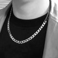 Collar de cadena de plata de ley 925 de 6 mm – 16–24 pulg.