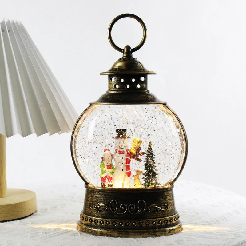 Christmas Crystal Ball Ornament – Santa, Tree & Snowman Designs