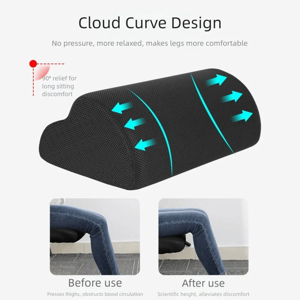 Ergonomic Under-Desk Foot Rest Cushion