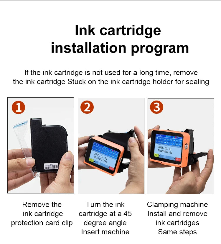 Portable Mini Printer Handheld Inkjet Printer Label Printer Expire Date QRCode Batch Number Pattern Packaging Bag Coding Machine