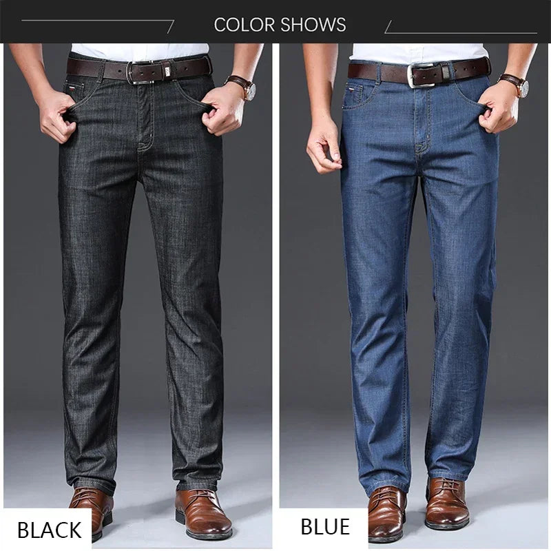TFETTERS Men’s Straight-Leg Jeans – Black or Blue