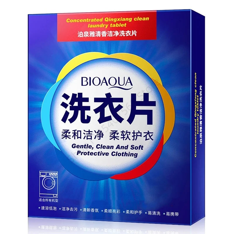 40Pcs  Laundry Tablets Concentrated Washing Powder Laundry Soap Washing Machine Clothing Strong Cleaning Sheets Detergent