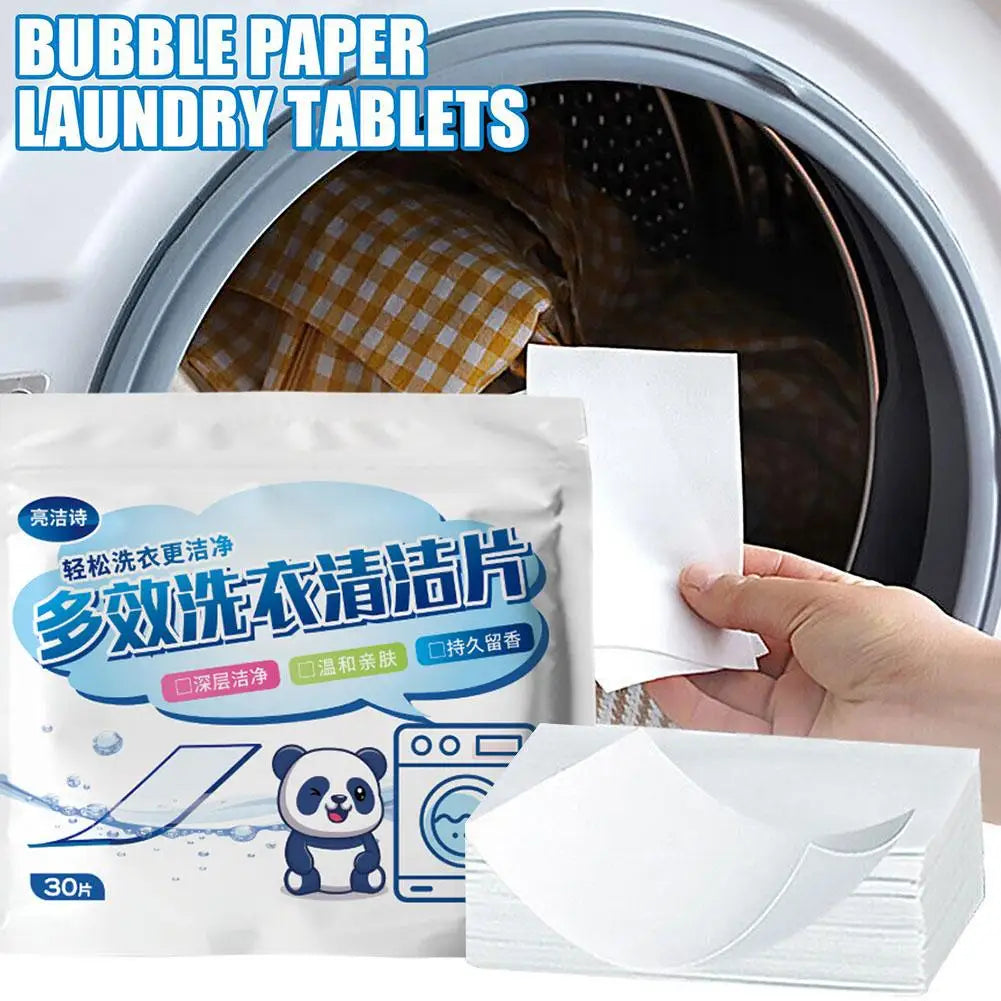 Detergent For Washing Machines Laundry Tablets Underwear Children's Clothing Laundry Soap Bubble Paper Clothing Cleaning Tools