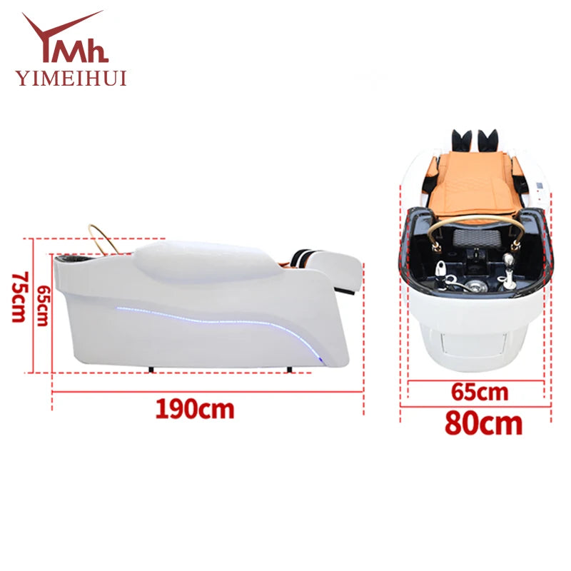 Ceramic Shampoo Station with Massage Bed